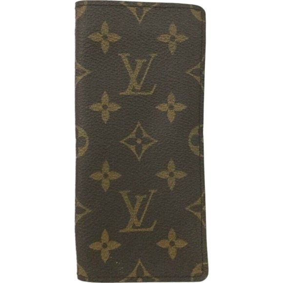 307171T Louis Vuitton Glasses Case Etui a Lunettes Simple Brown Monogram - Picture 1 of 9